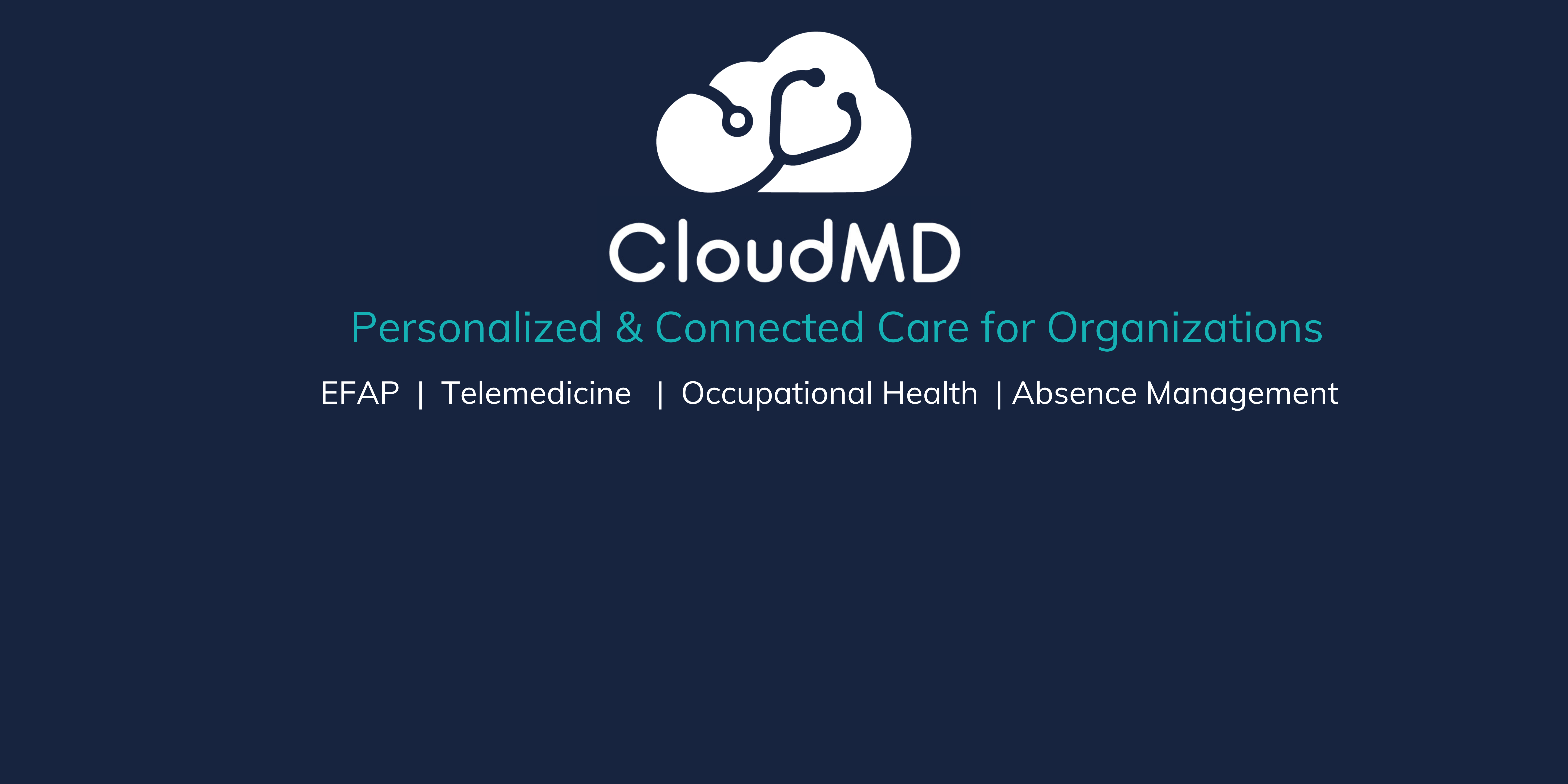 CloudMD landing page footer